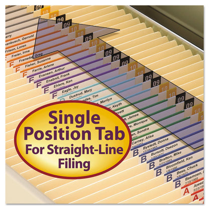 Smead Top Tab Fastener Folders, Straight Tab, 1 Fastener, Legal Size, 11-pt Manila Exterior, 50/Box