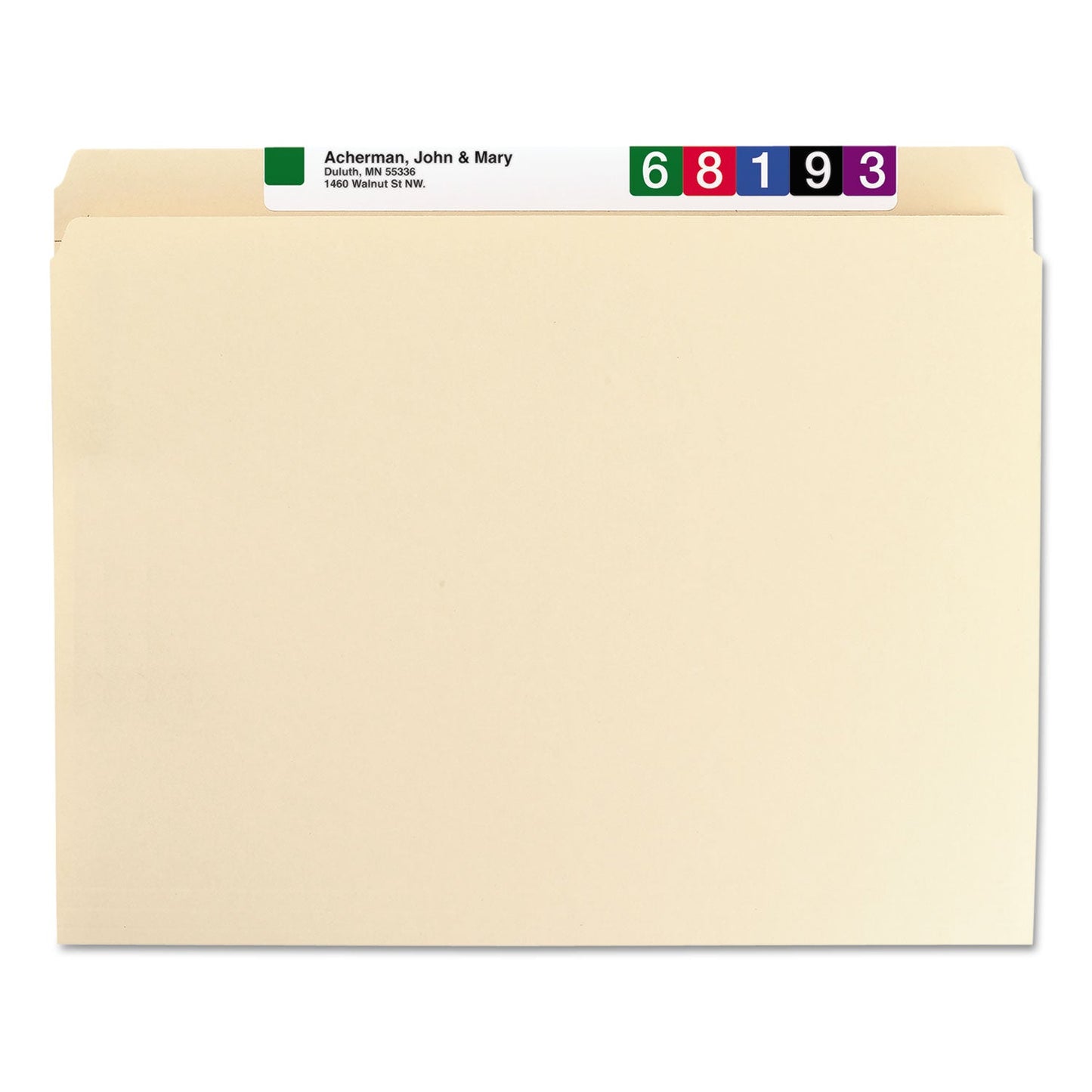 Smead Top Tab Fastener Folders, Straight Tab, 1 Fastener, Letter Size, 11-pt Manila Exterior, 50/Box