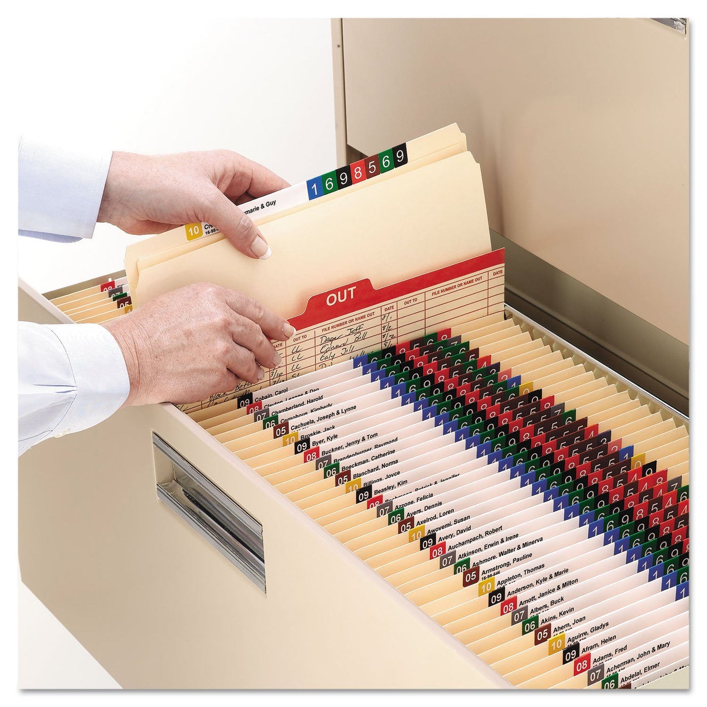Smead Top Tab Fastener Folders, Straight Tab, 1 Fastener, Letter Size, 11-pt Manila Exterior, 50/Box