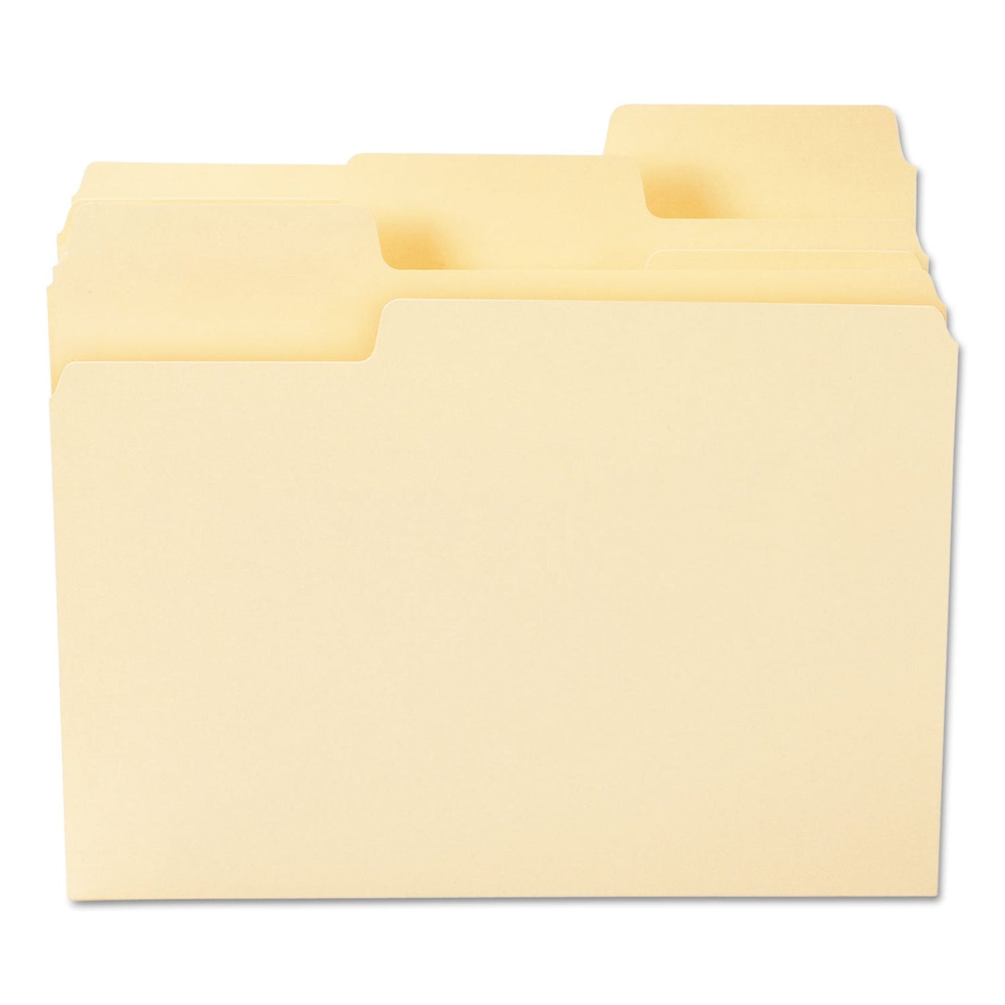 Smead SuperTab Top Tab File Folders, 1/3-Cut Tabs: Assorted, Letter Size, 0.75" Expansion, 14-pt Manila, 50/Box
