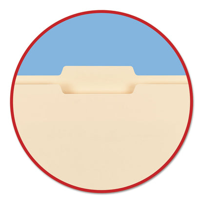 Smead WaterShed/CutLess File Folders, 1/3-Cut Tabs: Assorted, Letter Size, 0.75" Expansion, Manila, 100/Box