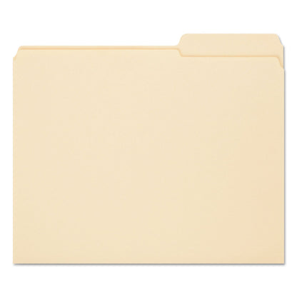 Smead Manila Guide Height Systems File Folders, 2/5-Cut Tabs: Right of Center, Letter Size, 0.75" Expansion, Manila, 100/Box