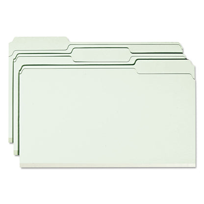 Smead Expanding Recycled Heavy Pressboard Folders, 1/3-Cut Tabs: Assorted, Legal Size, 2" Expansion, Gray-Green, 25/Box