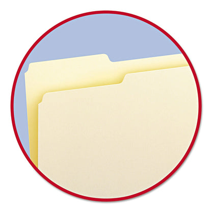 Smead Manila File Folders, 1/3-Cut Tabs: Assorted, Legal Size, 0.75" Expansion, Manila, 100/Box