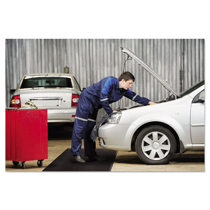 Guardian Air Step Antifatigue Mat, Polypropylene, 36 x 144, Black