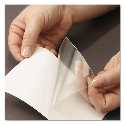 Smead Self-Adhesive Poly Pockets, Top Load, 6.25 x 4.56, Clear, 100/Box