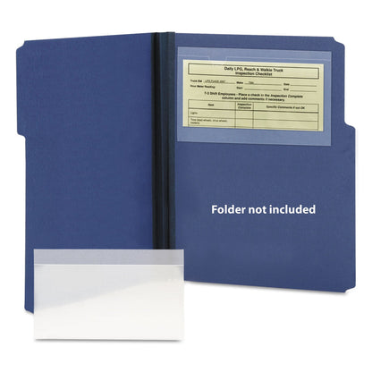 Smead Self-Adhesive Poly Pockets, Top Load, 9 x 5.56, Clear, 100/Box