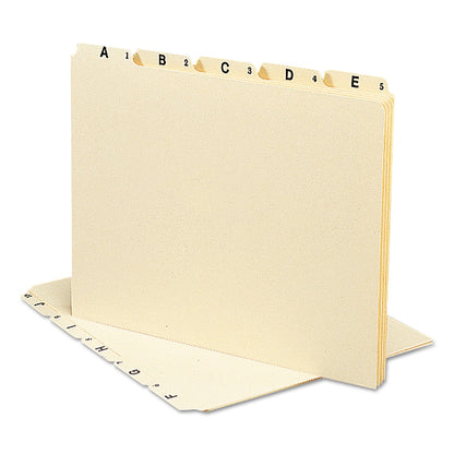 Smead Alphabetic Top Tab Indexed File Guide Set, 1/5-Cut Top Tab, A to Z, 8.5 x 11, Manila, 25/Set