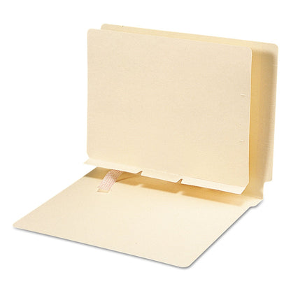 Smead Self-Adhesive Folder Dividers for Top/End Tab Folders, Prepunched for Fasteners, Letter Size, Manila, 100/Box