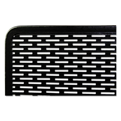 Artistic Urban Collection Punched Metal Letter Sorter, 3 Sections, DL to A6 Size Files, 6.5" x 3.25" x 5.5", Black