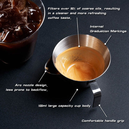 Stainless Steel Espresso Cup with Filter