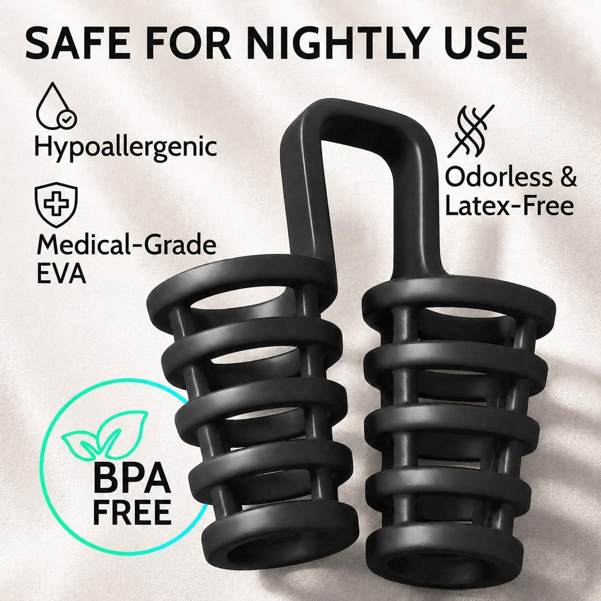Nasal Dilators for Sleeping & Breathing (8 Pairs 4 Sizes) – Soft EVA Internal Nose Vents to Help Open Nostrils – Support Nasal Airflow & Nasal Related Snoring