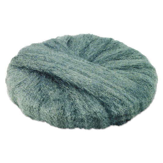 GMT Radial Steel Wool Pads, Grade 0 (Fine): Cleaning and Polishing, 20" Diameter, Gray, 12/Carton