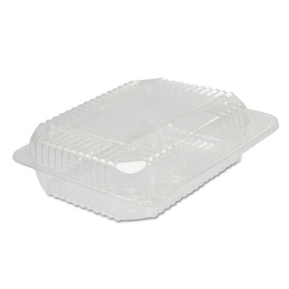 Dart StayLock Clear Hinged Lid Containers, 6 x 7 x 2.1, Clear, Plastic, 125/Packs, 2 Packs/Carton