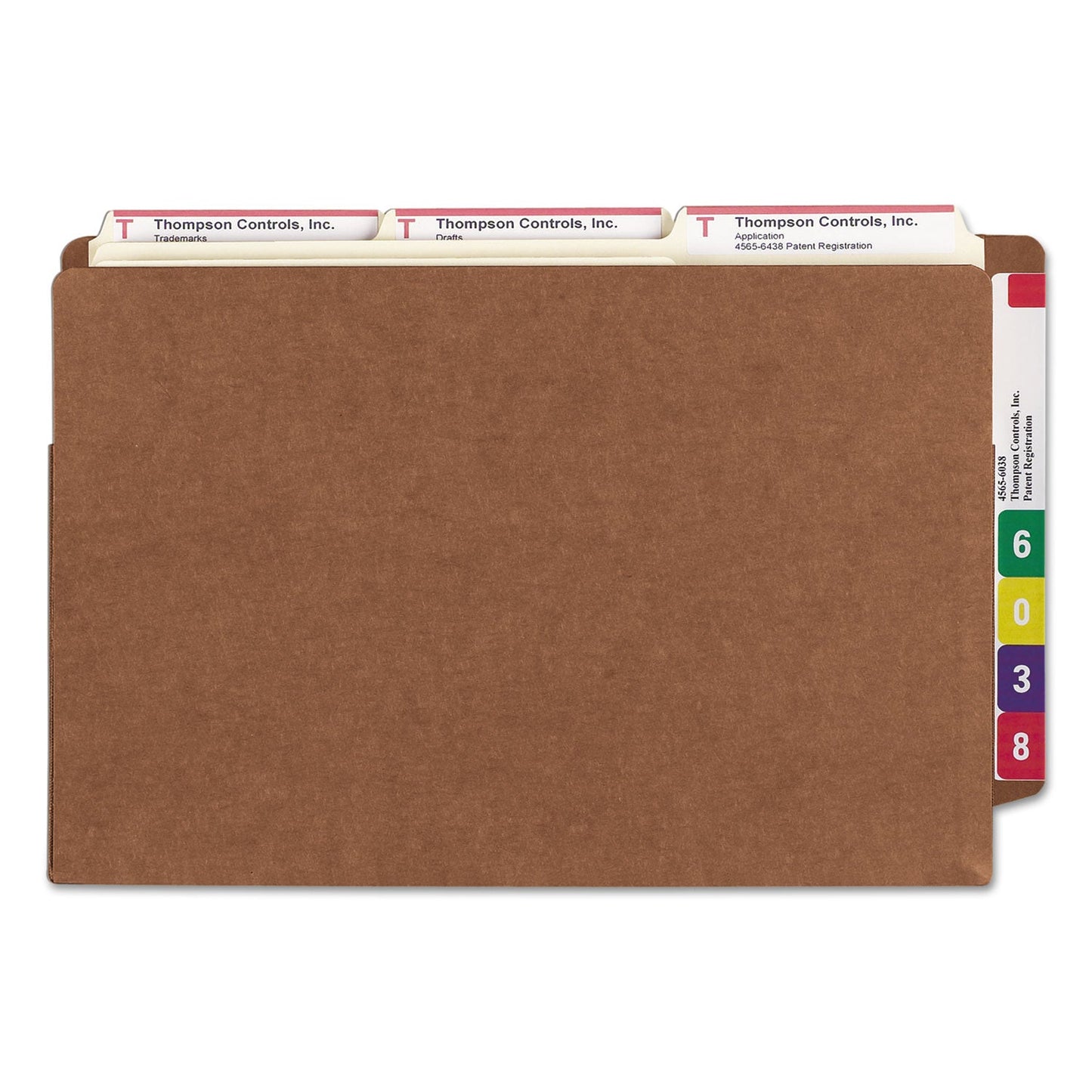 Smead Heavy-Duty Redrope End Tab TUFF Pockets, 3.5" Expansion, Legal Size, Redrope, 10/Box