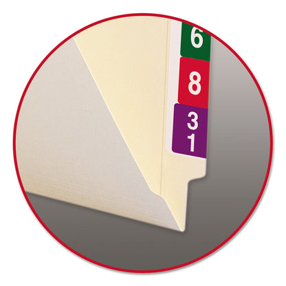 Smead 100% Recycled Manila End Tab Folders, Straight Tabs, Letter Size, 0.75" Expansion, Manila, 100/Box