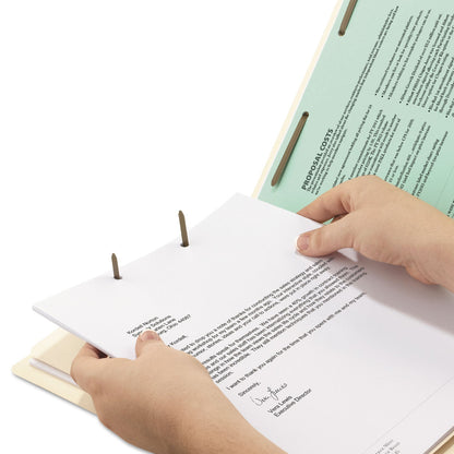 Smead Manila End Tab Classification Folders, 1 Divider, Letter Size, Manila, 10/Box