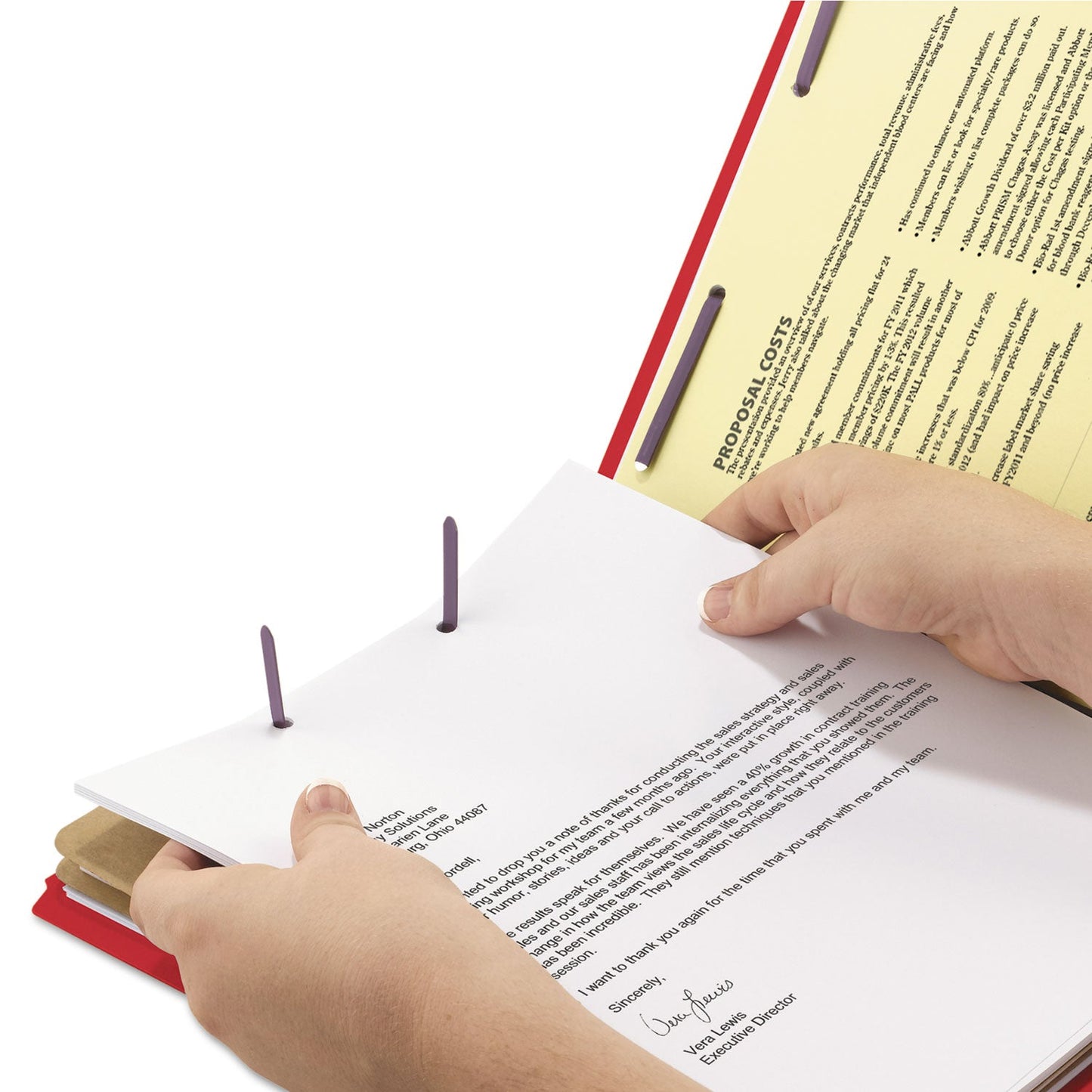 Smead End Tab Pressboard Classification Folders with SafeSHIELD Fasteners, 2 Dividers, Legal Size, Bright Red, 10/Box