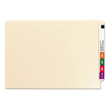 Smead Manila End Tab Fastener Folders with Reinforced Tabs, 11-pt Stock, 1 Fastener, Legal Size, Manila Exterior, 50/Box