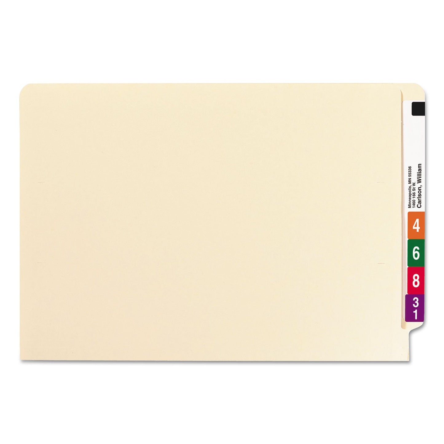 Smead Manila End Tab Fastener Folders with Reinforced Tabs, 11-pt Stock, 2 Fasteners, Legal Size, Manila Exterior, 50/Box