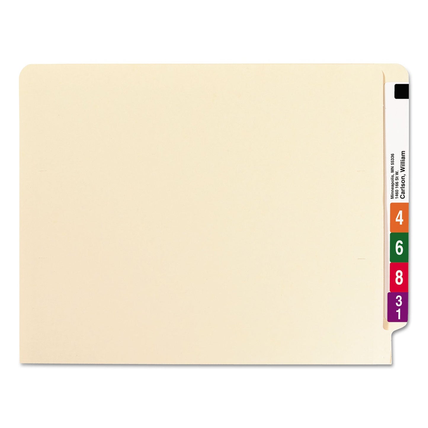 Smead Manila End Tab Fastener Folders with Reinforced Tabs, 11-pt Stock, 2 Fasteners, Letter Size, Manila Exterior, 50/Box