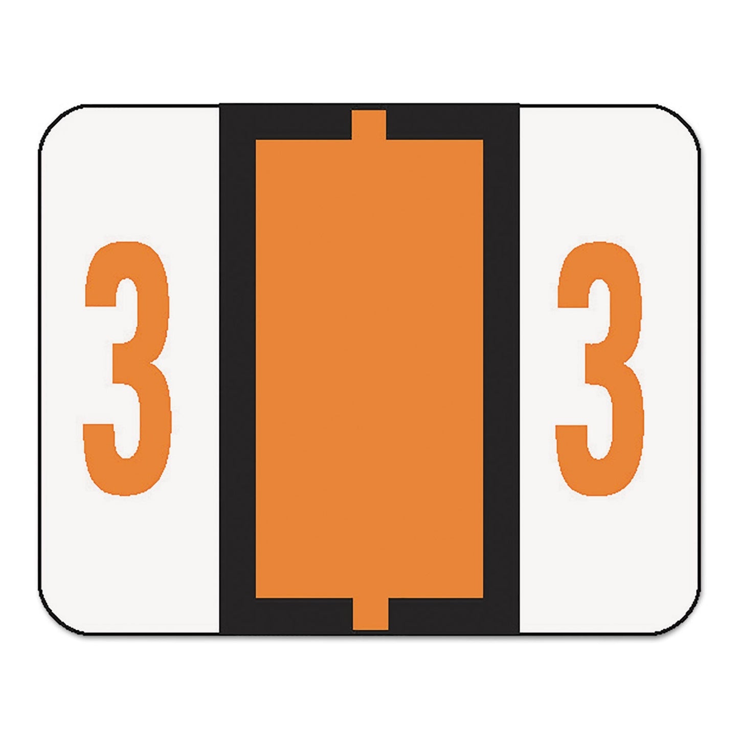 Smead Numerical End Tab File Folder Labels, 3, 1 x 1.25, White, 500/Roll