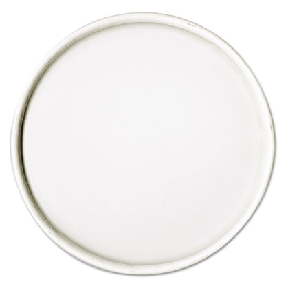 Dart Spiral-Wound Paper Hot Cup Lids, Fits 16 oz Cups, White, 25/Sleeve, 20 Sleeves/Carton