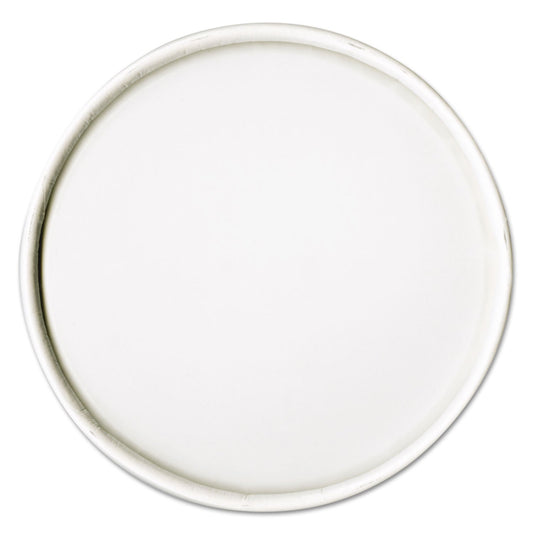 Dart Spiral-Wound Paper Hot Cup Lids, Fits 16 oz Cups, White, 25/Sleeve, 20 Sleeves/Carton
