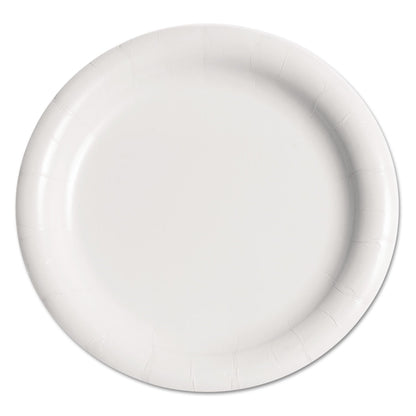 Dart Bare Eco-Forward Clay-Coated Mediumweight Paper Plate, 9" dia, White, 125/Pack, 4 Packs/Carton
