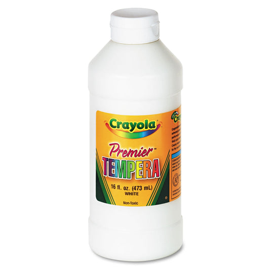Crayola Premier Tempera Paint, White, 32 oz Bottle