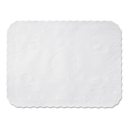 Hoffmaster Scalloped Edge Traymat, Bond Paper, White, 16.63 x 12.75, 1,000/Carton
