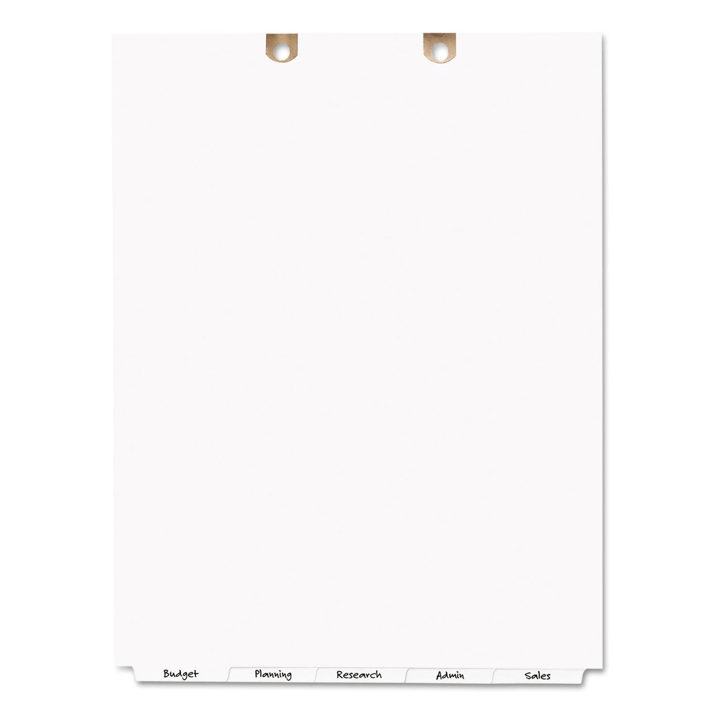 Avery Write and Erase Tab Dividers for Classification Folders, Narrow Bottom Tab, 5-Tab, 11 x 8.5, 1 Set