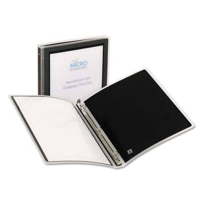 Avery Flexi-View Binder with Round Rings, 3 Rings, 0.5" Capacity, 11 x 8.5, Black