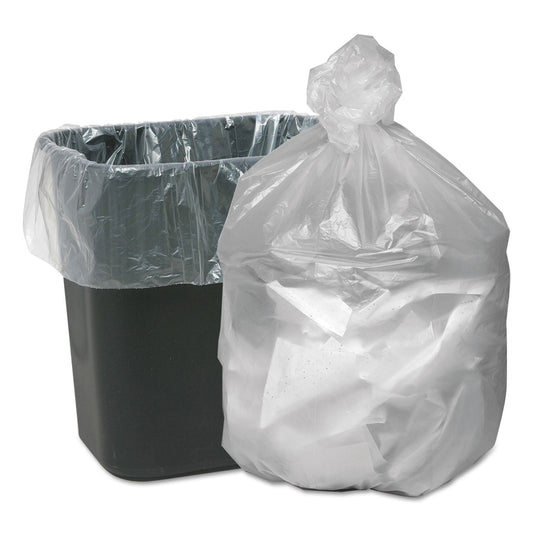 Good 'n Tuff Waste Can Liners, 10 gal, 6 microns, 24" x 24", Natural, 1,000/Carton