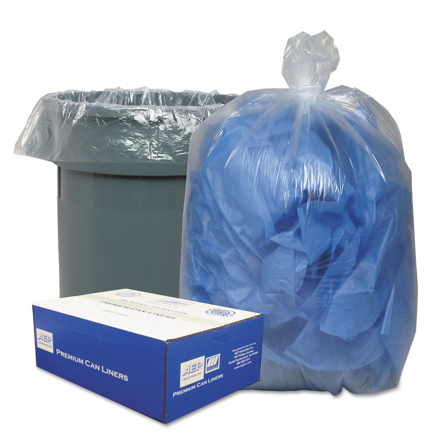 Classic Clear Linear Low-Density Can Liners, 33 gal, 0.63 mil, 33" x 39", Clear, 250/Carton