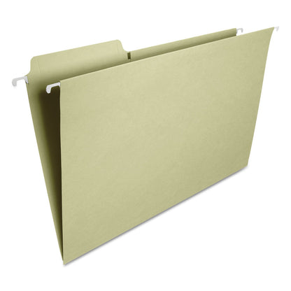 Smead FasTab Hanging Folders, Legal Size, 1/3-Cut Tabs, Moss, 20/Box