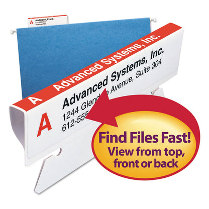 Smead Viewables Hanging Folder Tabs and Labels, Complete Bulk Pack Refill, 1/3-Cut, Assorted Colors, 3.5" Wide, 100/Box