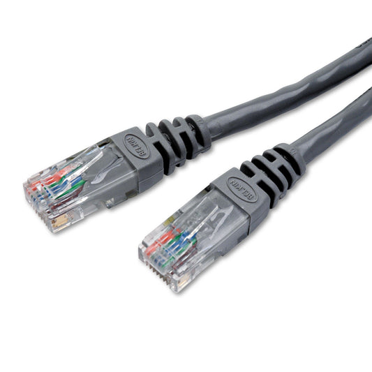 Belkin CAT5e Molded Patch Cable, 25 ft, Gray