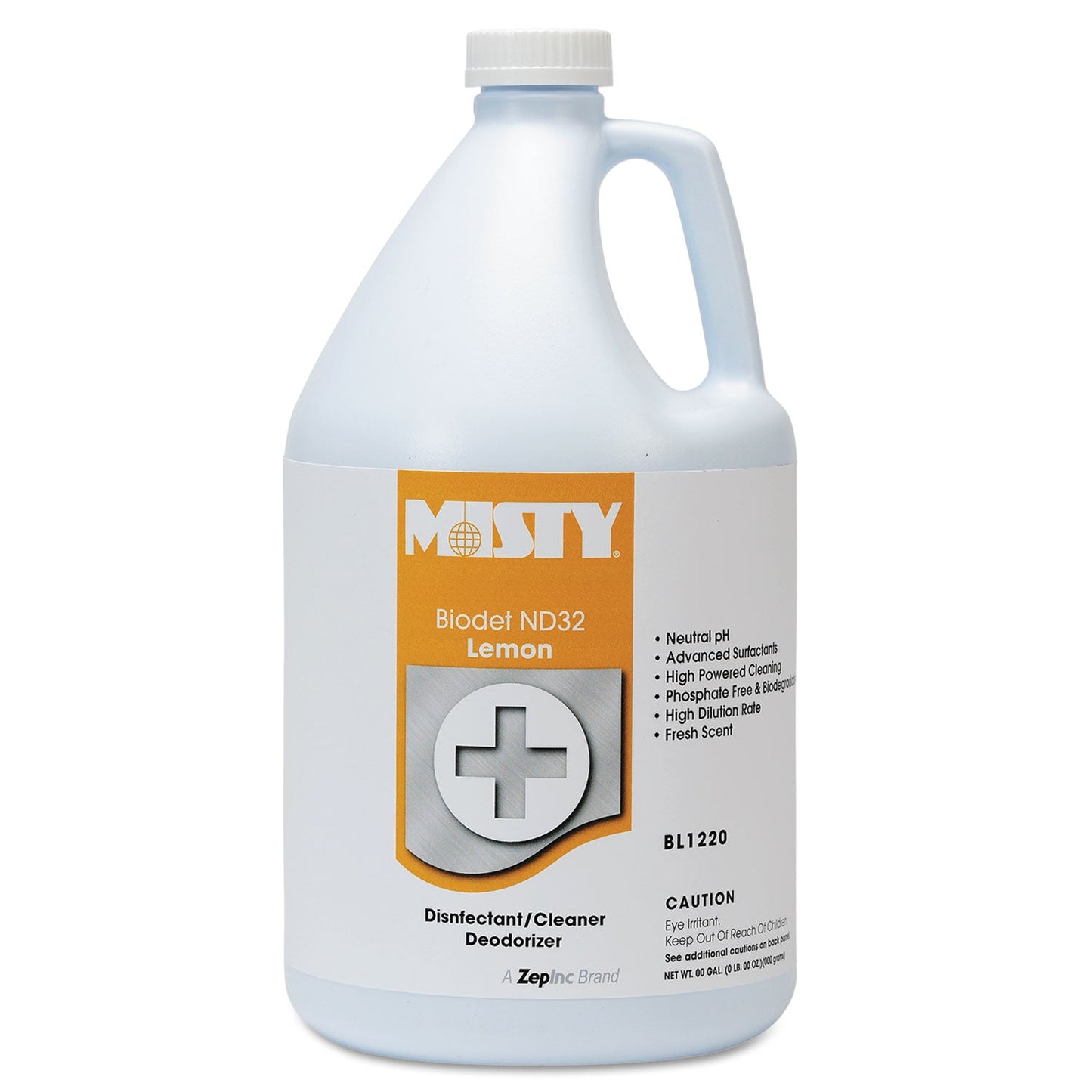 Misty BIODET ND-32, Lemon, 1 gal Bottle, 4/Carton