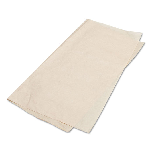Bagcraft EcoCraft Grease-Resistant Paper Wraps and Liners, Natural, 15 x 16, 1,000/Box, 3 Boxes/Carton