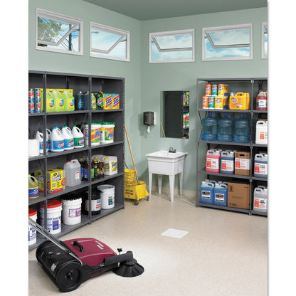 Tennsco Closed Commercial Steel Shelving, Five-Shelf, 36w x 12d x 75h, Medium Gray