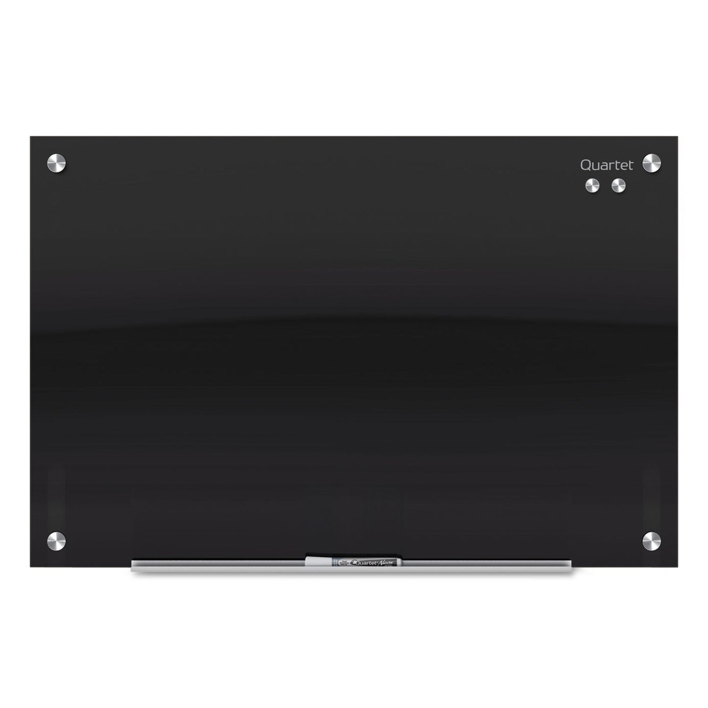 Quartet Infinity Black Glass Magnetic Marker Board, 72 x 48