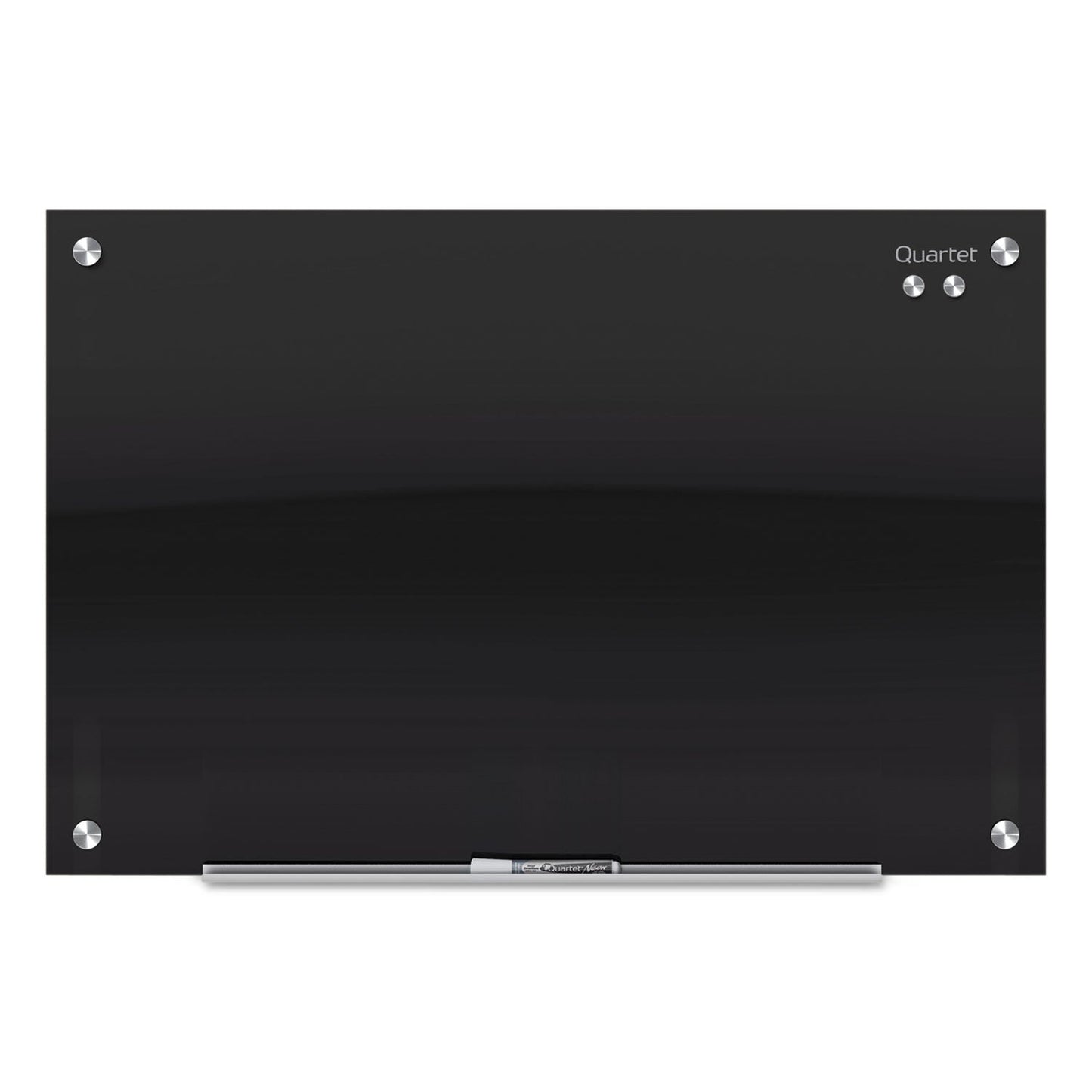Quartet Infinity Black Glass Magnetic Marker Board, 48 x 36