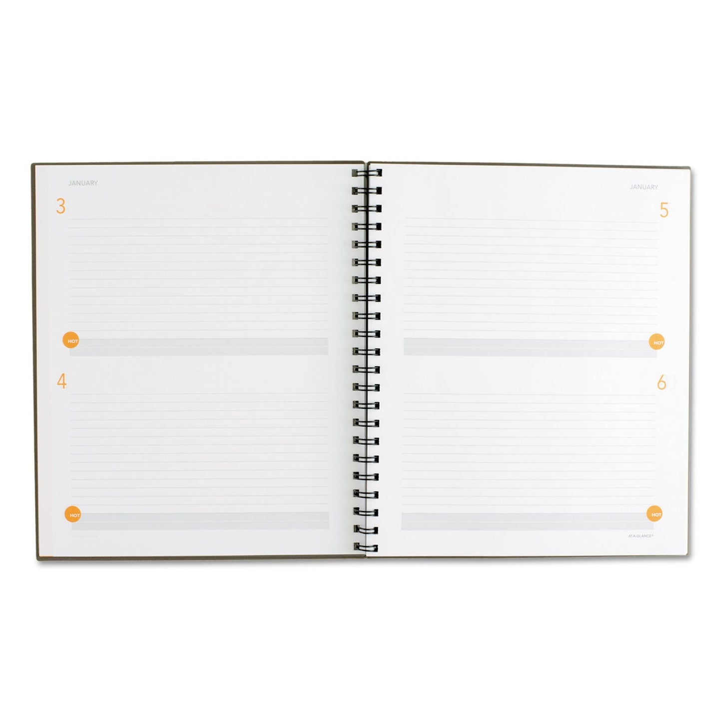 AT-A-GLANCE Plan. Write. Remember. Planning Notebook Two Days Per Page , 11 x 8.38, Gray Cover, Undated