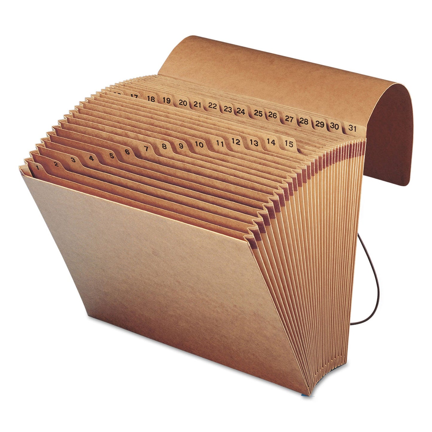 Smead Indexed Expanding Kraft Files, 31 Sections, Elastic Cord Closure, 1/15-Cut Tabs, Letter Size, Kraft