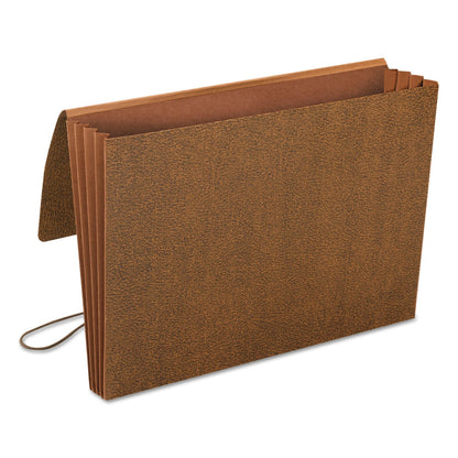 Smead Classic Expanding Wallets with Tear-Resistant Gussets, 3.5" Expansion, 1 Section, Elastic Cord Closure, Legal Size, Redrope
