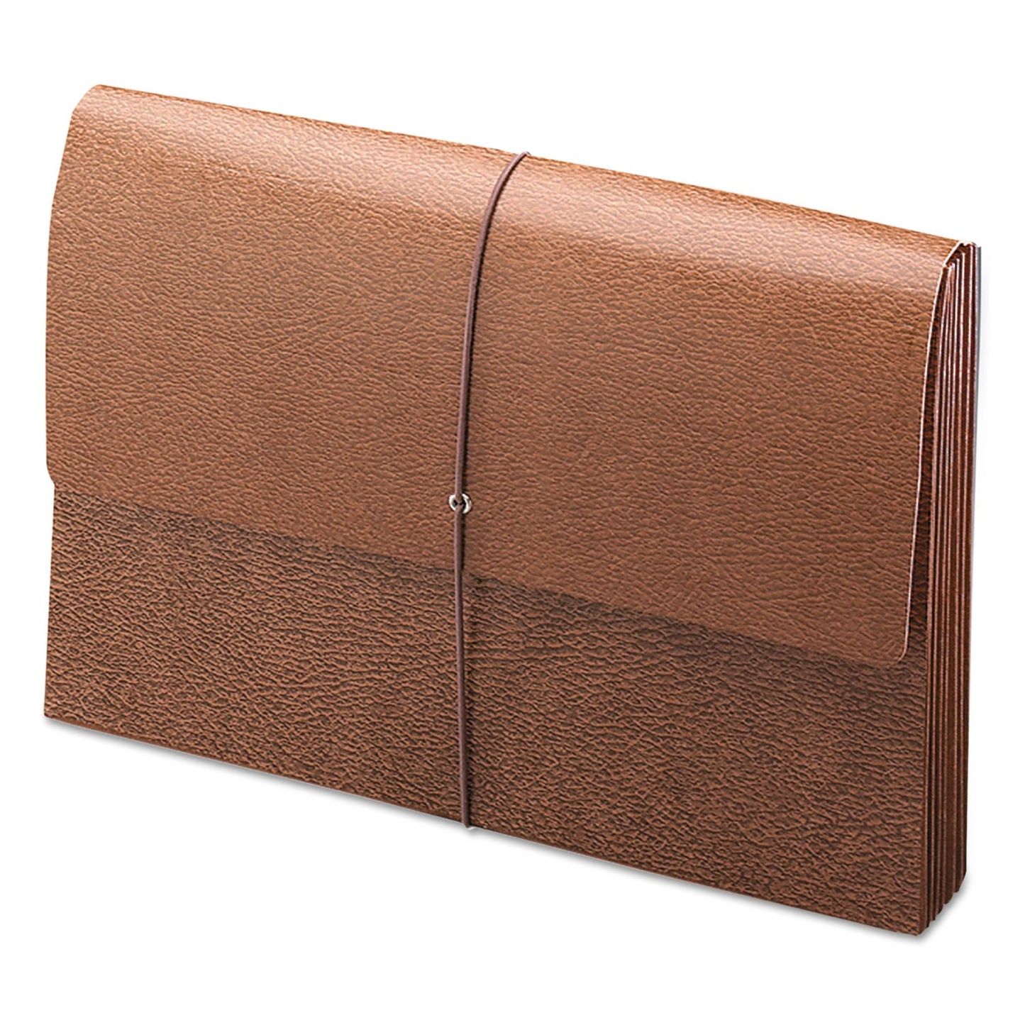 Smead Classic Expanding Wallets with Tear-Resistant Gussets, 3.5" Expansion, 1 Section, Elastic Cord Closure, Legal Size, Redrope