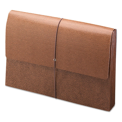 Smead Classic Expanding Wallets with Tear-Resistant Gussets, 3.5" Expansion, 1 Section, Elastic Cord Closure, Legal Size, Redrope