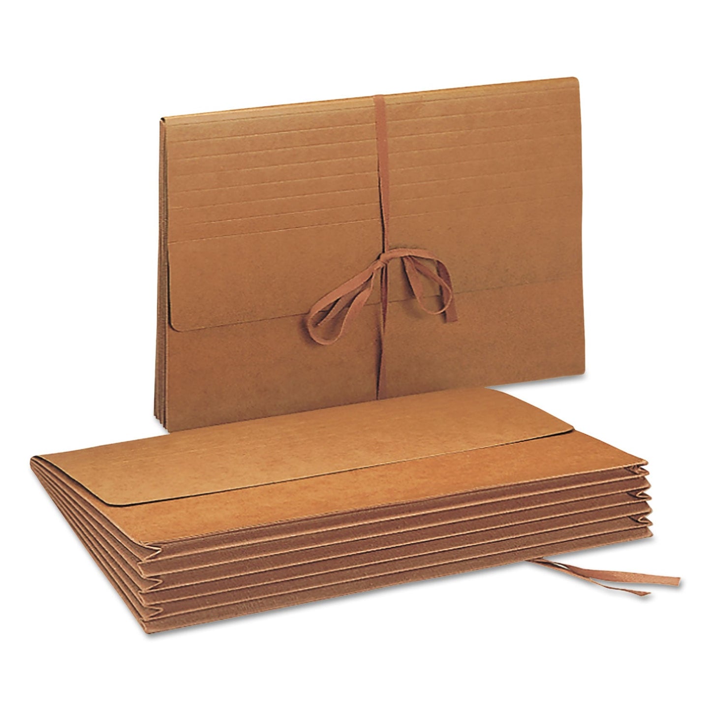 Smead Redrope Expanding Wallets, 5.25" Expansion, 1 Section, Cloth Tie Closure, Legal Size (9.5" x 14.75"), Redrope