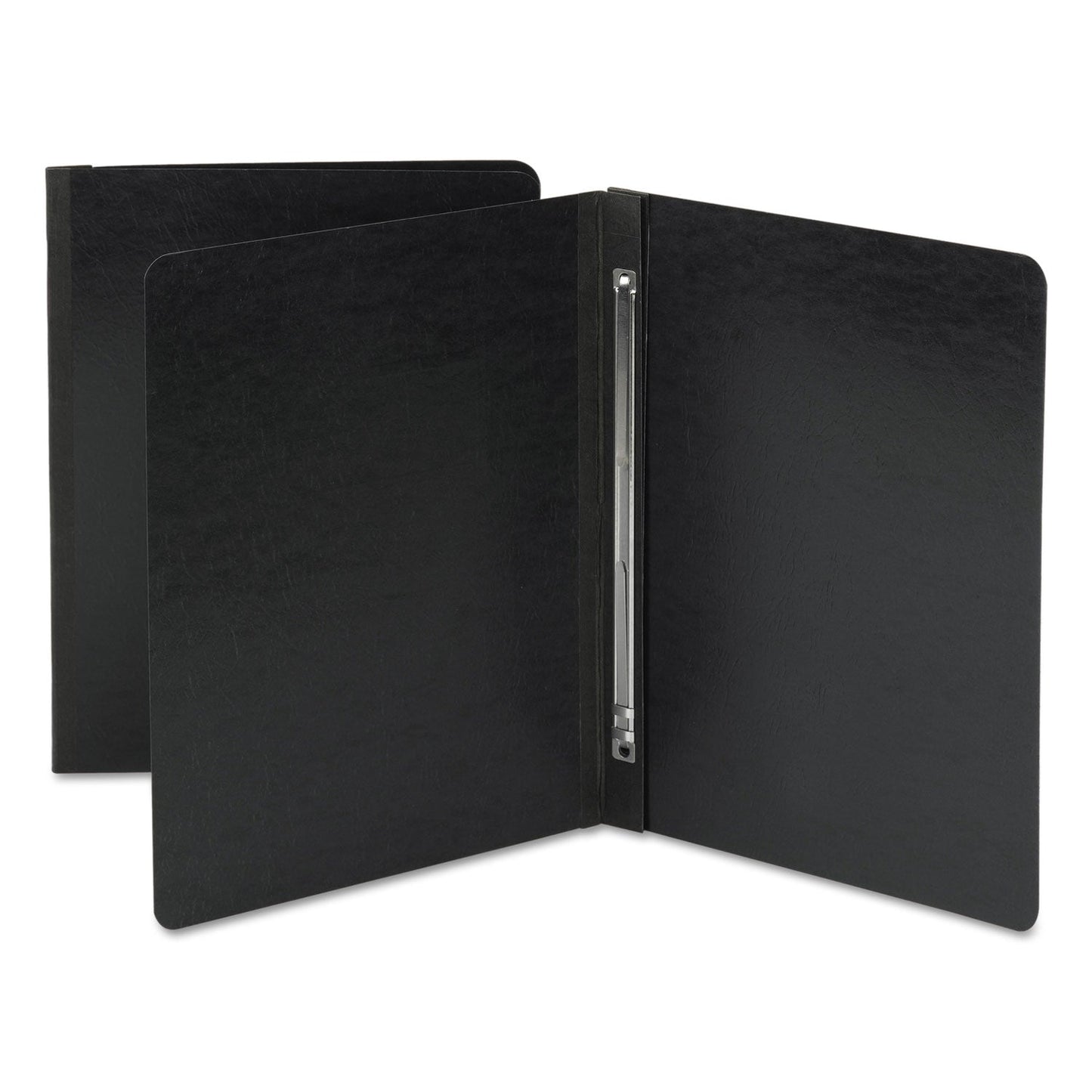 Smead Prong Fastener Premium Pressboard Report Cover, Two-Piece Prong Fastener 3" Capacity, 8.5 x 11, Black/Black